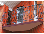 Кованое балконное ограждение с виноградной лозой -Арт 02